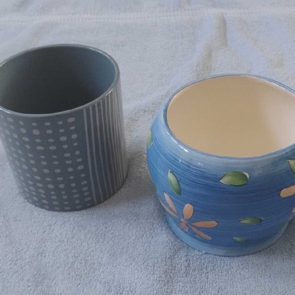 Blue Ceramic Flower Pots!
